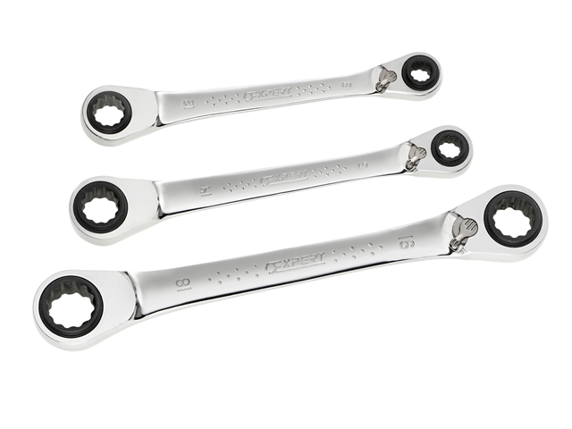 Britool Quadbox Spanner Set of 3 in Toolroll