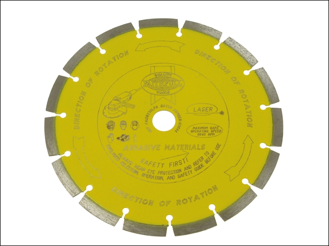 Faithfull Diamond Blade Yellow Series Abrasive Materials 230mm x 22.2mm