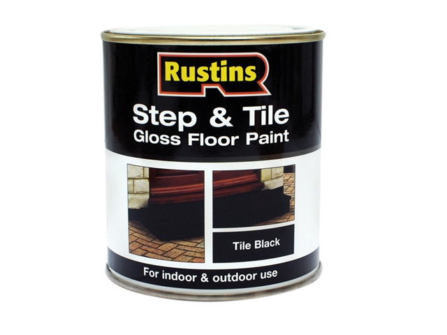 Rustins Step & Tile Paint Gloss Black 500ml