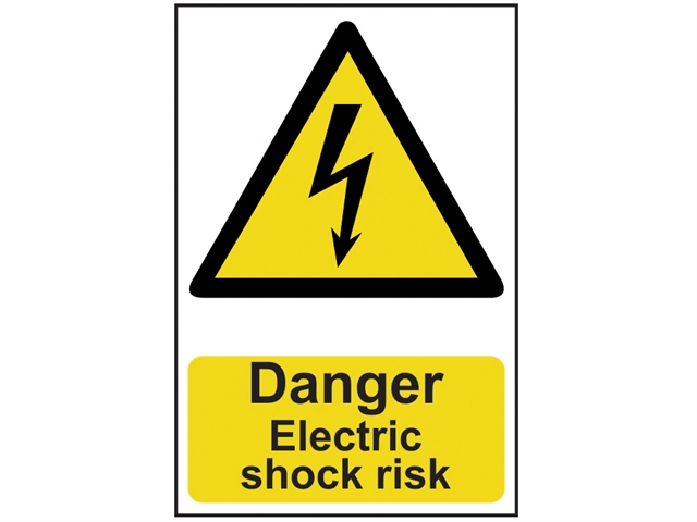 Scan Danger Electric Shock Risk - PVC 200 x 300mm