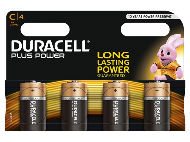 XMS Duracell C Batteries Pack of 4