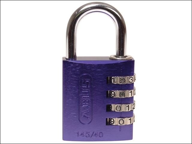 ABUS 145/40 40mm Aluminium Combination Padlock Violet 49539 1