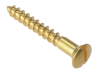 Forgefix Wood Screw Slotted Raised Head ST Solid Brass 1.1/2 x 8 Box 200 1