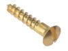 Forgefix Wood Screw Slotted Raised Head ST Solid Brass 1 x 6 Box 200 1