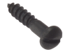 Forgefix Wood Screw Slotted Round Head ST Black Japanned 1 x 10 Blister 20 1