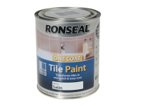 Ronseal One Coat Tile Paint White Satin 750ml